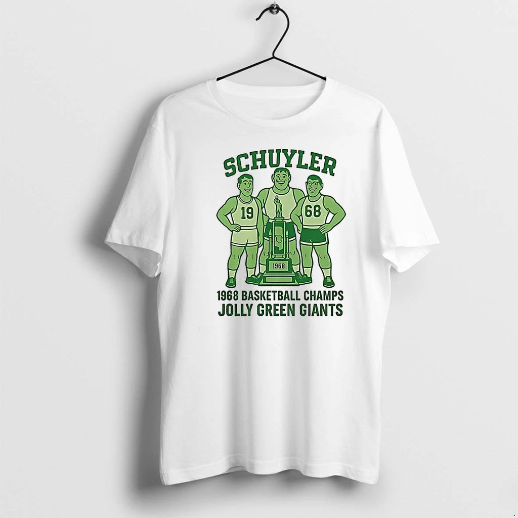 Schuyler 1968 Basketball Champs Jolly Green Giants Tshirts Sweater