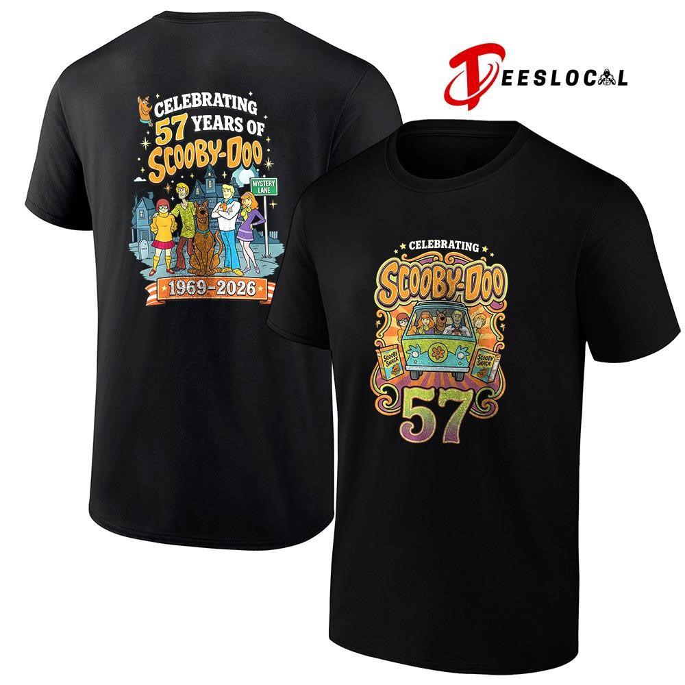 Scooby Doo celebrating 57 years cartoon shirt