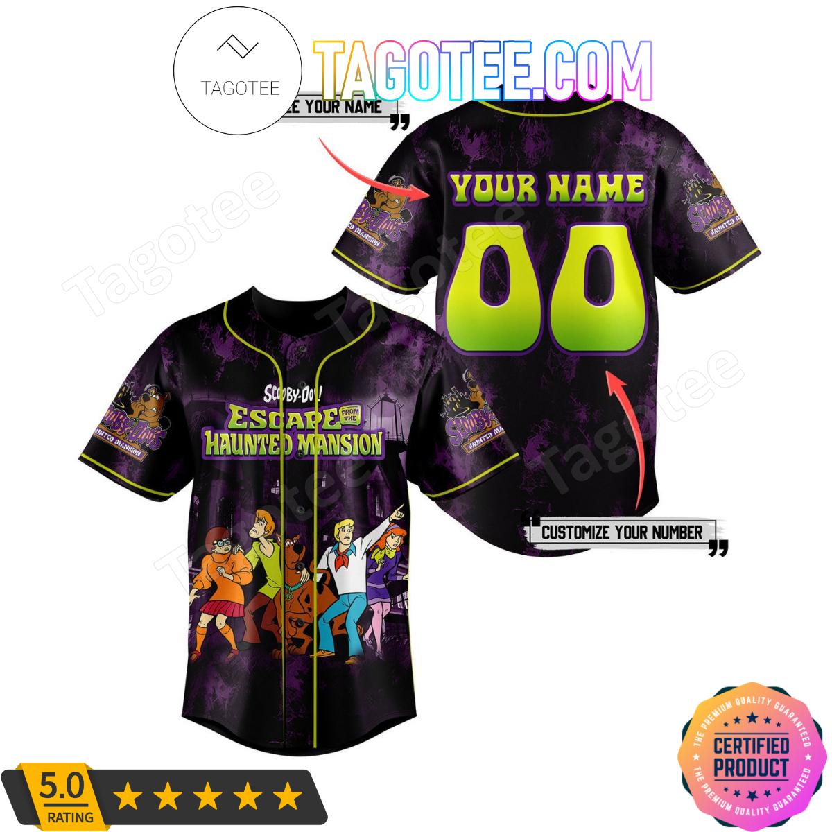 Scooby-doo Escape From The Haunted Mansion Personalized Baseball Jersey