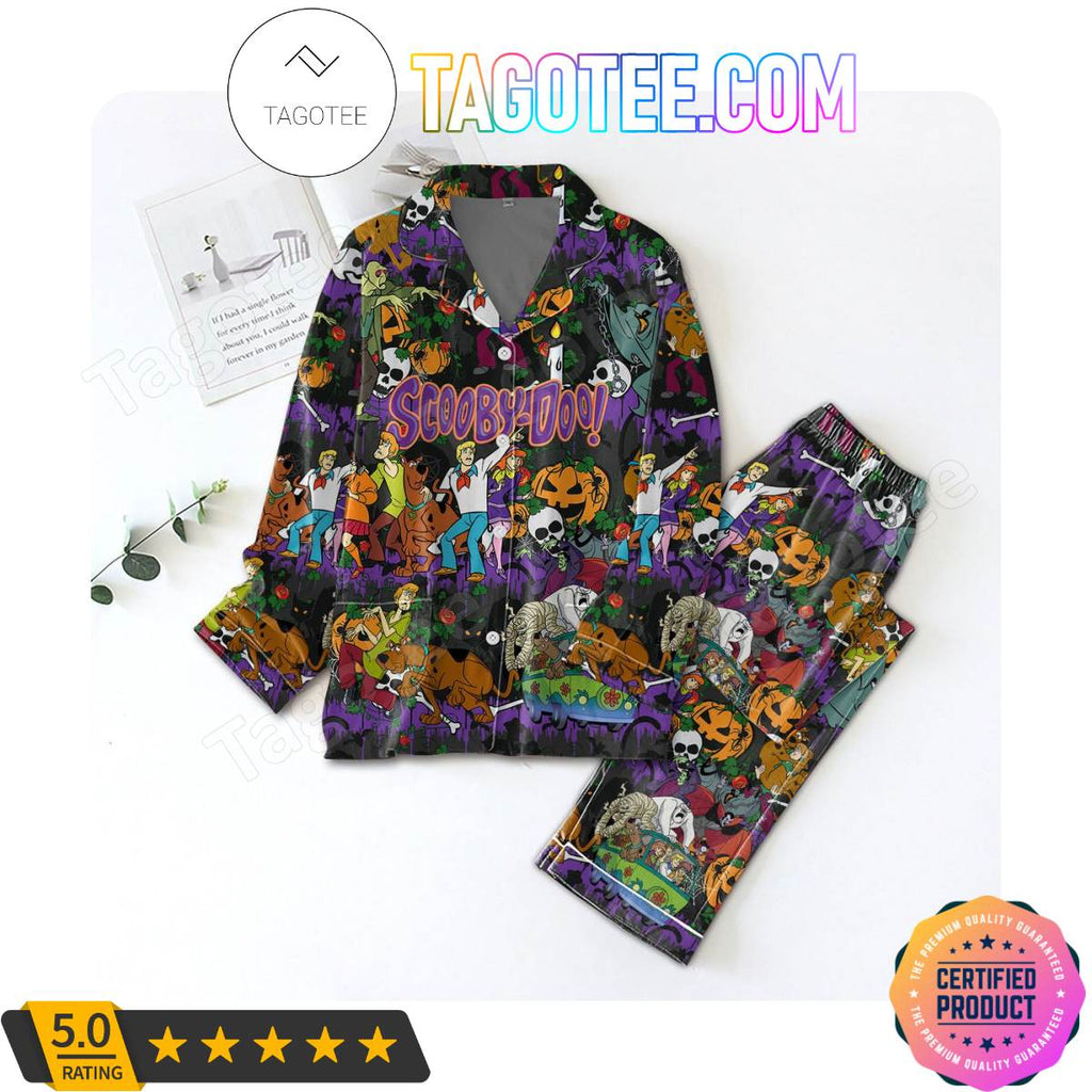 Scooby-doo Halloween Pattern Pajama Sets Sleepwear