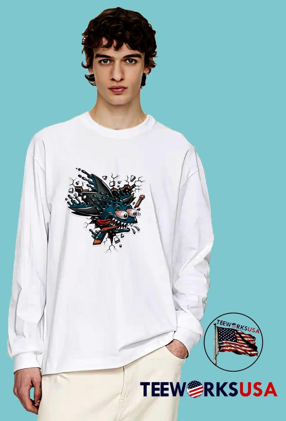 Shark Breaking Wall shirt