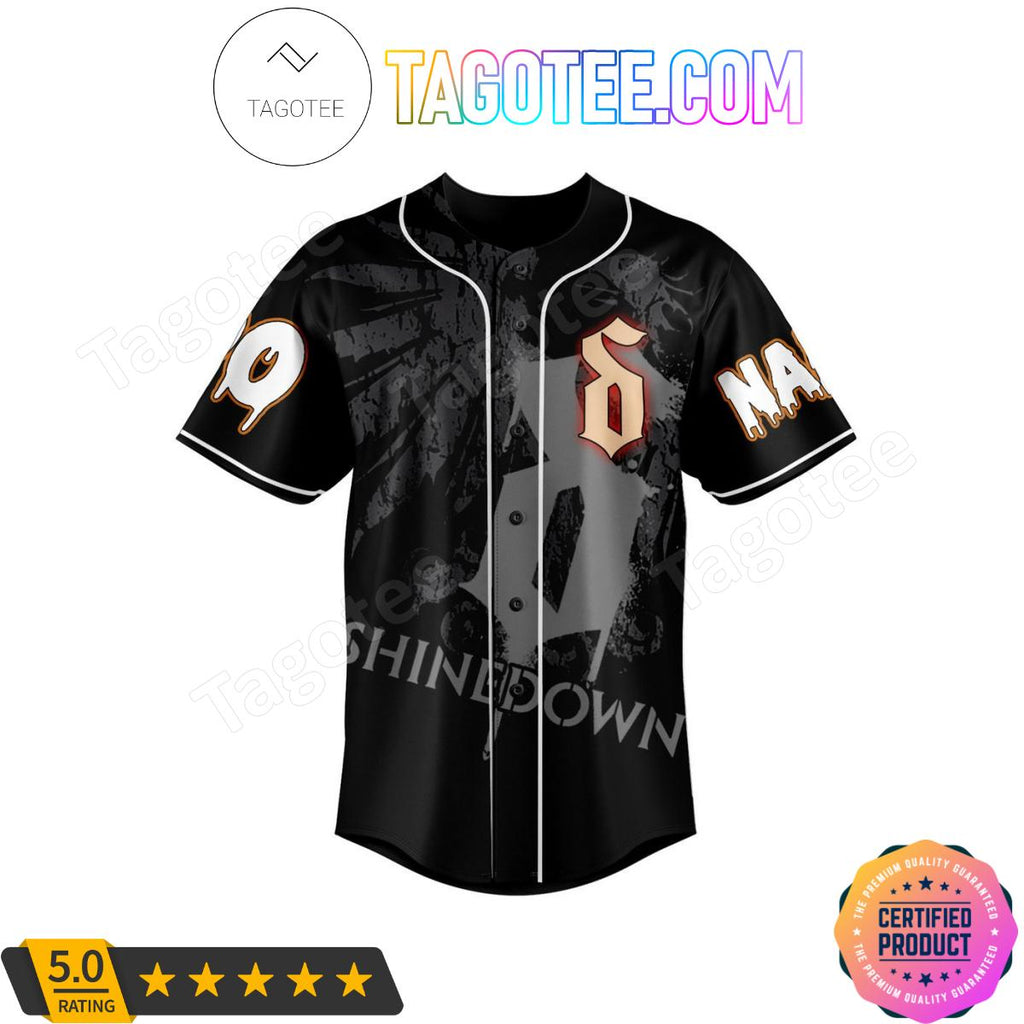 Shinedown Jack Skellington My Monsters Are Real Personalized Baseball Jersey
