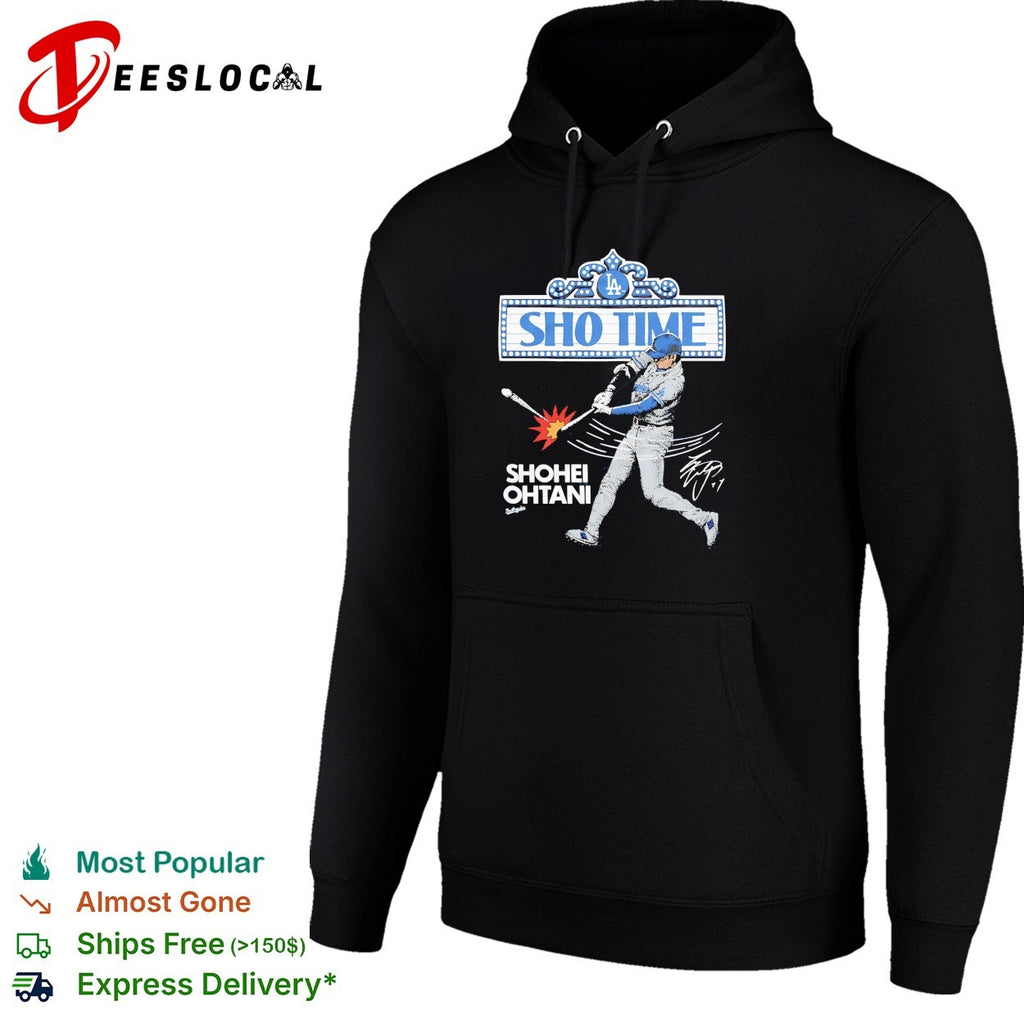 Shohei Ohtani Los Angeles DodgersSho Time slugger swing signature shirt