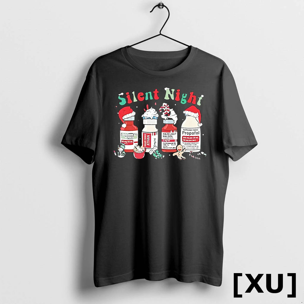 Silent Night Nurse Christmas Tshirts Sweater