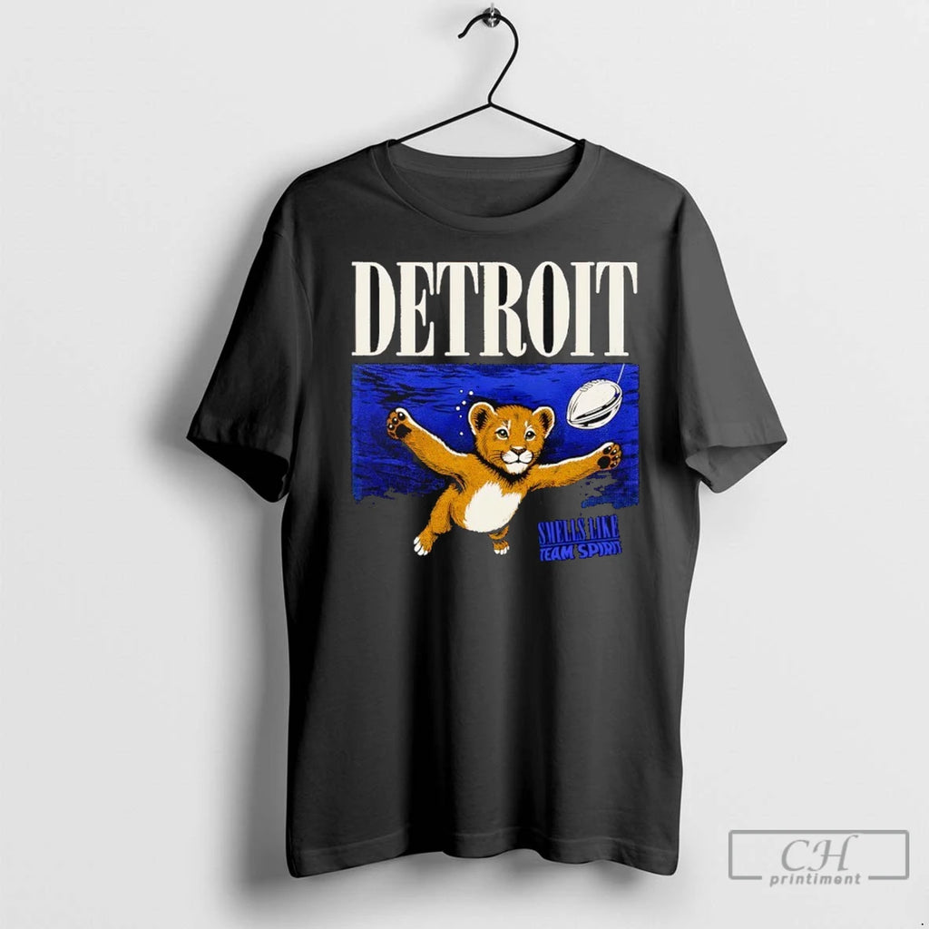 Smells Like Team Spirit Detroit Lions Football T Shirts