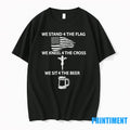 Stand For The Flag Sit For The Beer Tshirts Sweater Unisex , , , Long Sleeve Tee