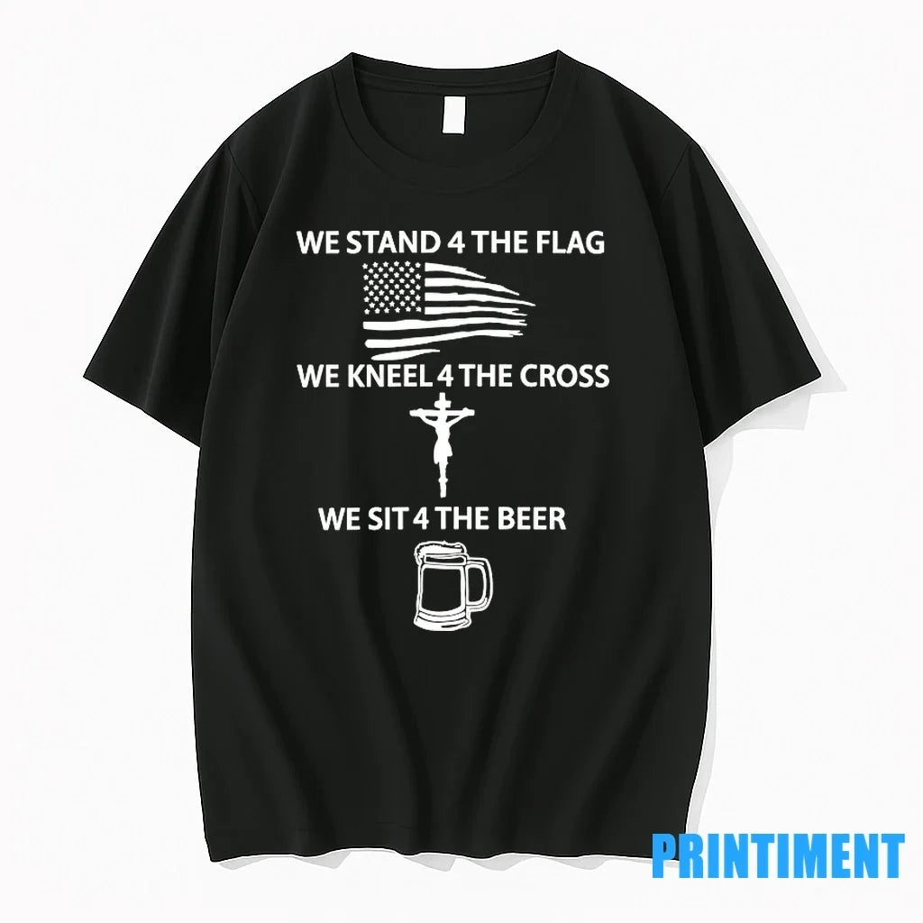 Stand For The Flag Sit For The Beer Tshirts Sweater Unisex , , , Long Sleeve Tee