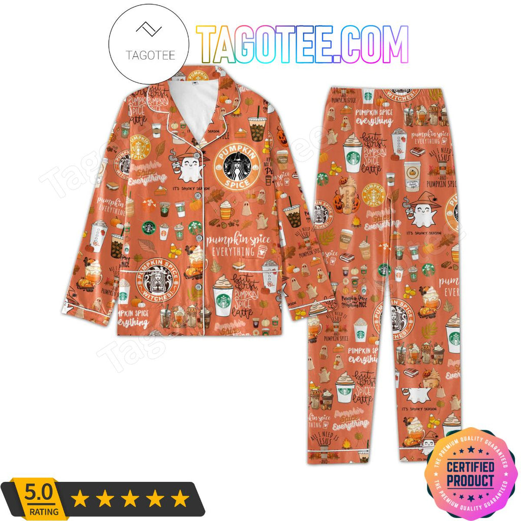 Starbucks Pumpkin Everything Women’s Pajamas Set