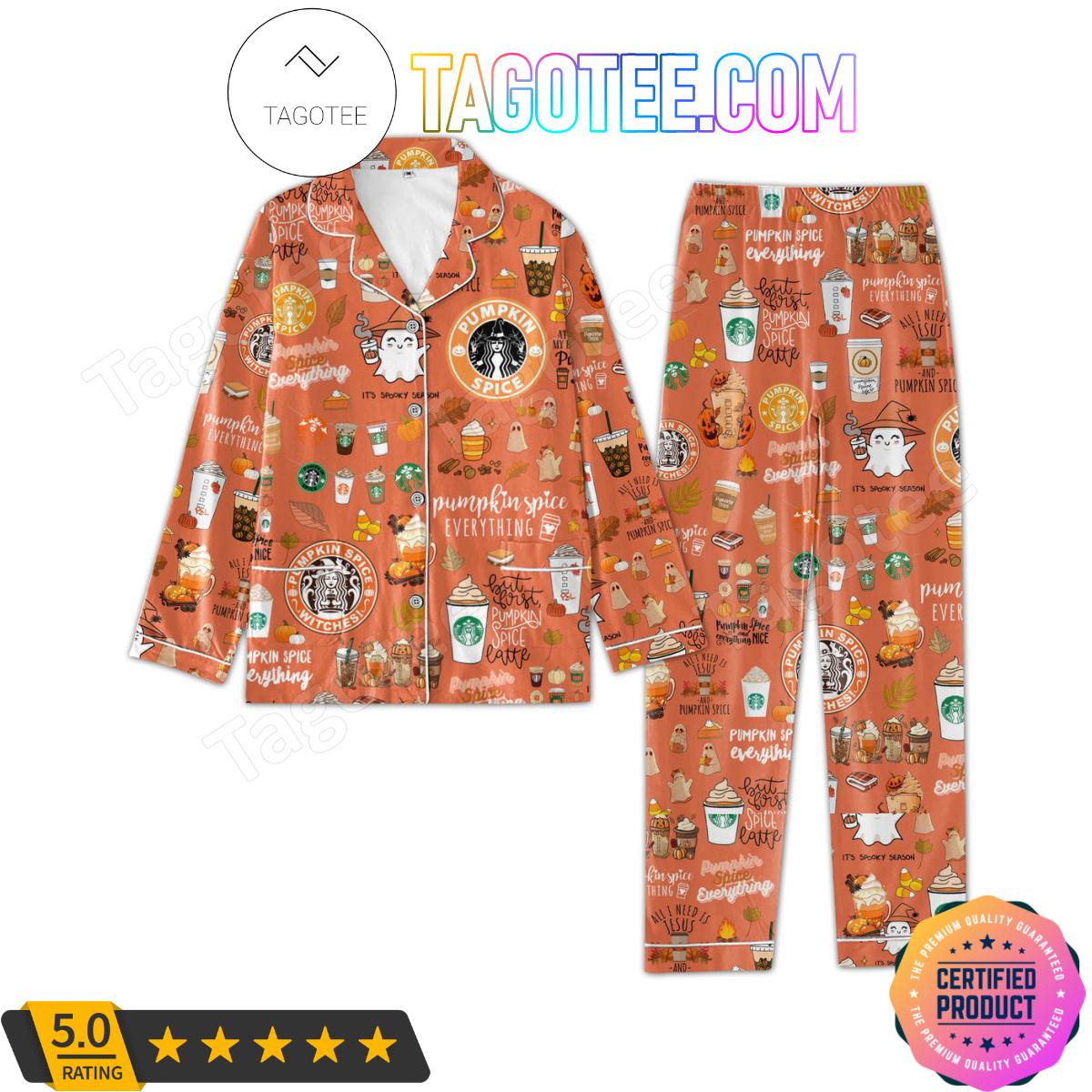 Starbucks Pumpkin Everything Women’s Pajamas Set