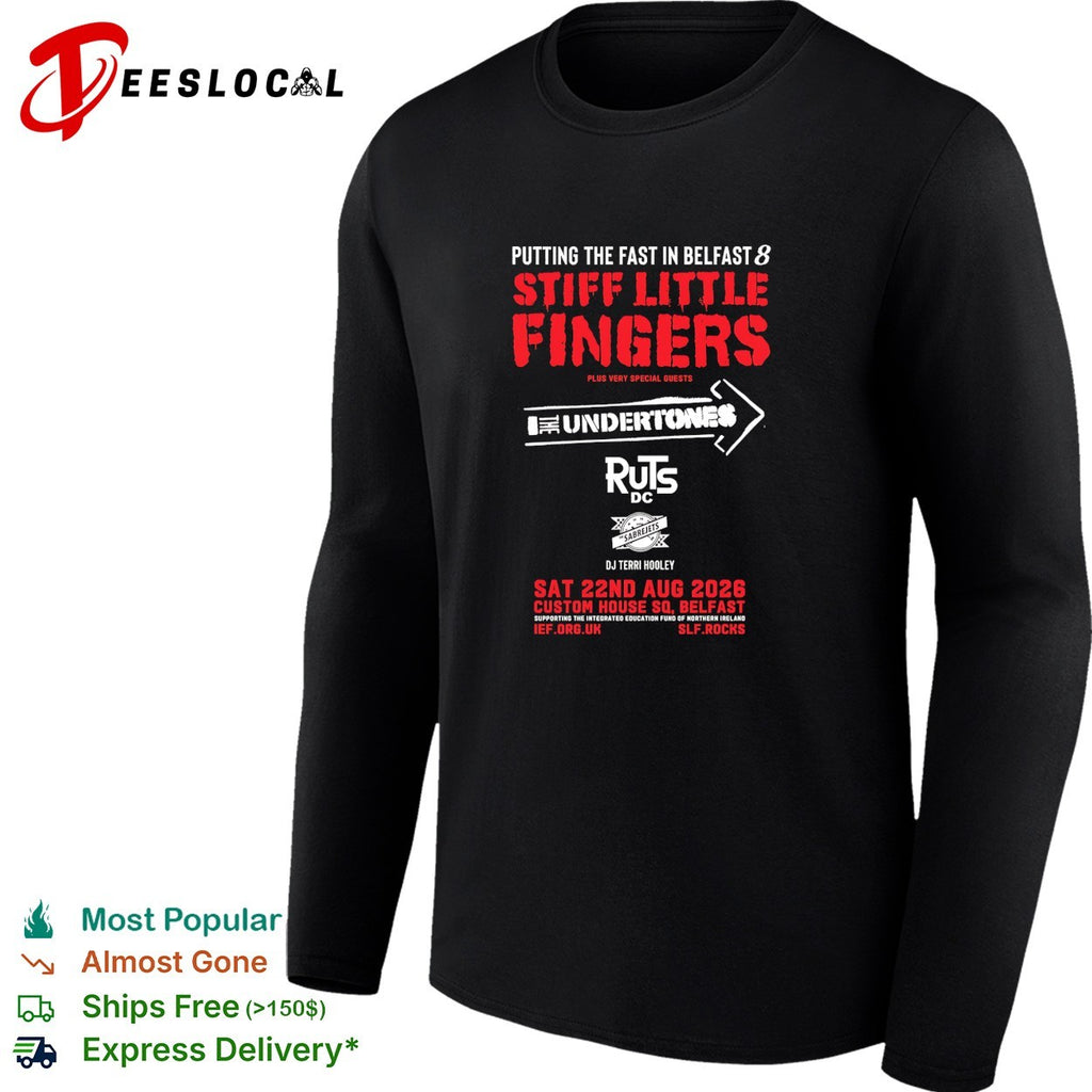 Stiff Little Fingers putting the fast in Belfast 8 Custom House Square 2026 shirt