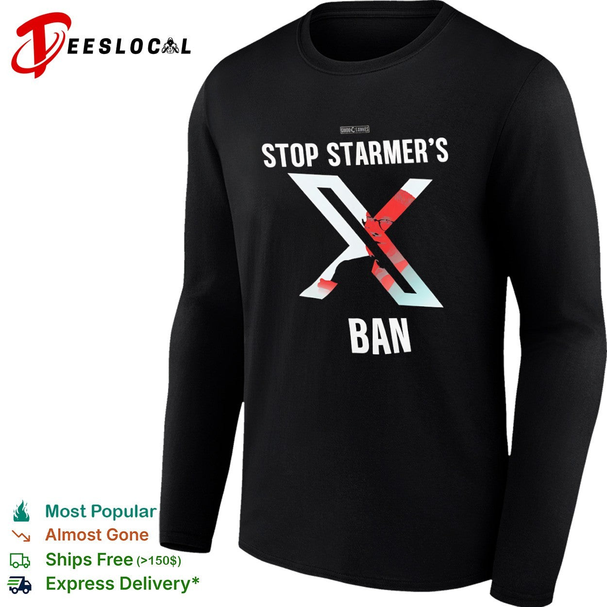 Stop Starmer’s X Ban Guido Fawkes Political shirt