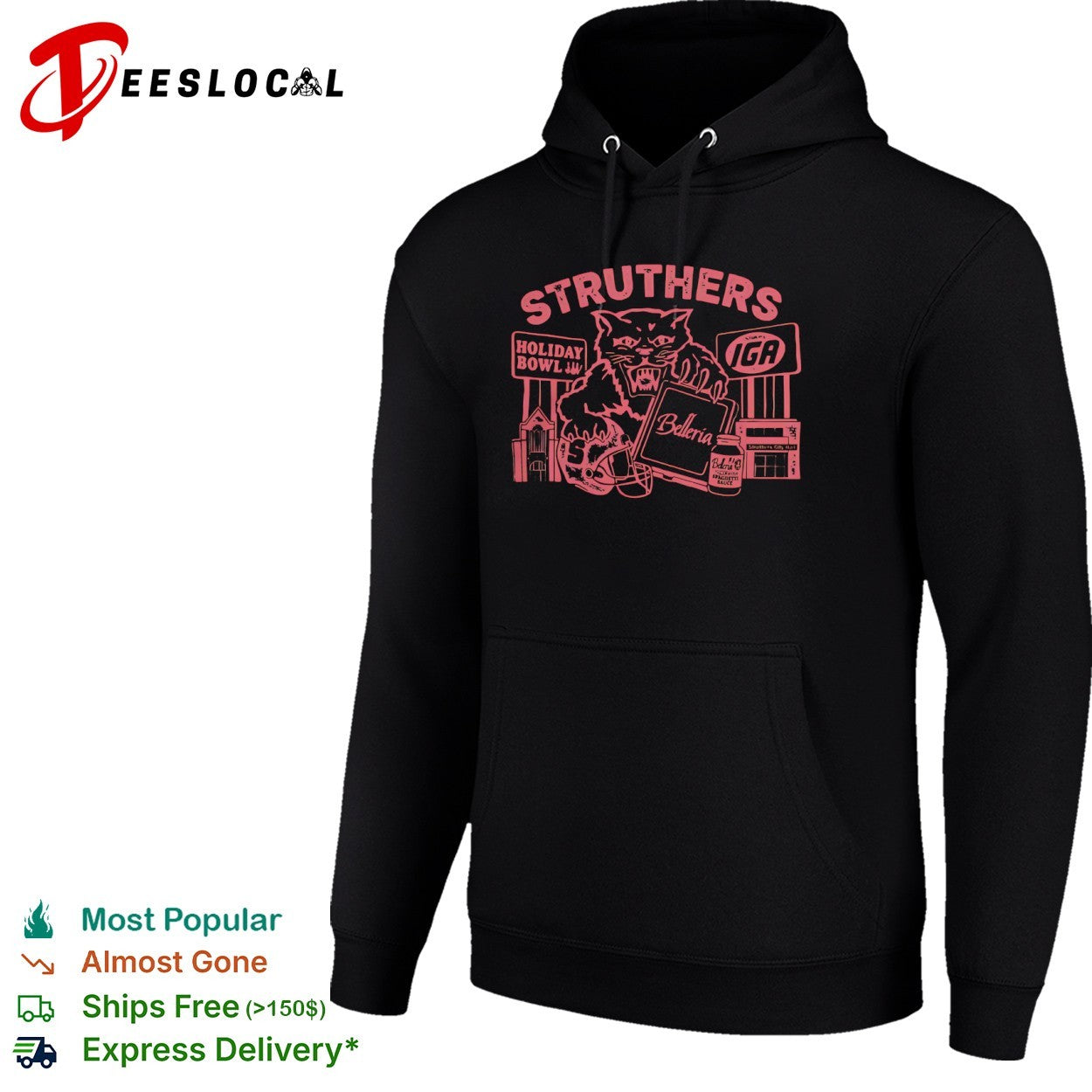 Struthers Panther Football Holiday Bowl Belleria Spaghetti Sauce shirt
