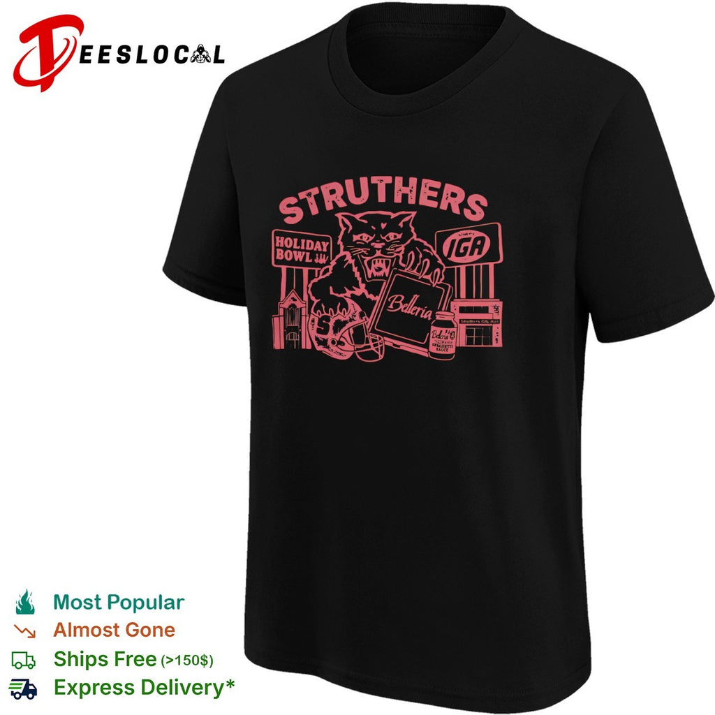 Struthers Panther Football Holiday Bowl Belleria Spaghetti Sauce shirt