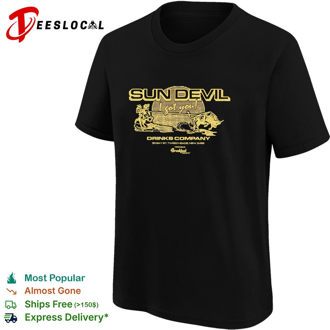 Sun Devil Drinks Company vintage cowboy roping buffalo I got you western shirt