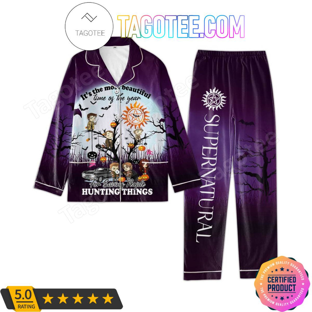 Supernatural It’s The Most Beautiful Time Of The Year For Saving People Hunting Things Pajama Sets Sleepwear