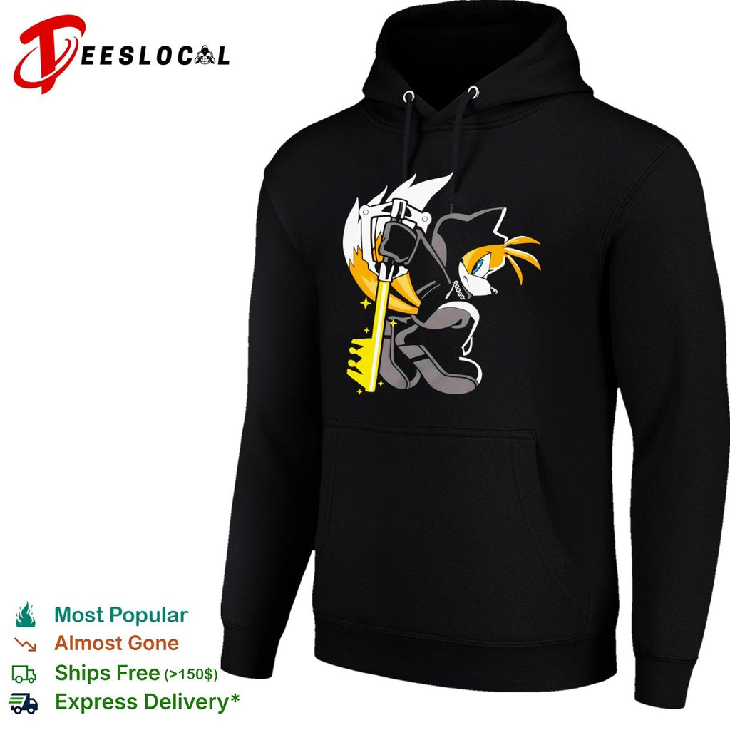 Tails the Fox in Organization XIII Cloak with Keyblade shirt