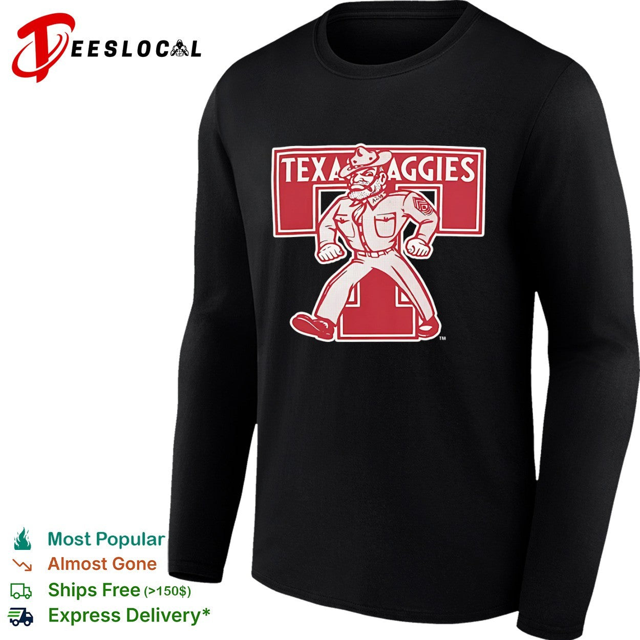 Texas Aggies Reveille Mascot Logo Station shirt