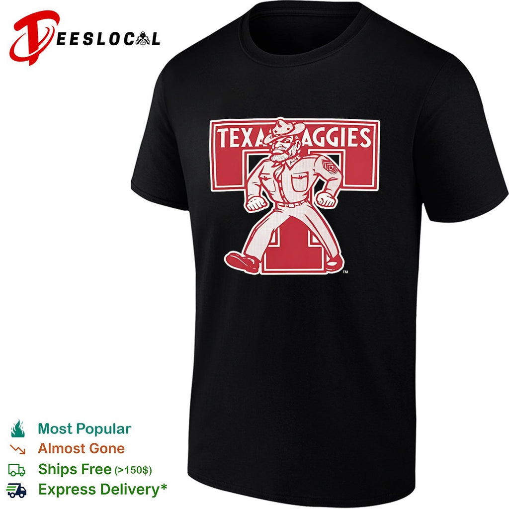 Texas Aggies Reveille Mascot Logo Station shirt