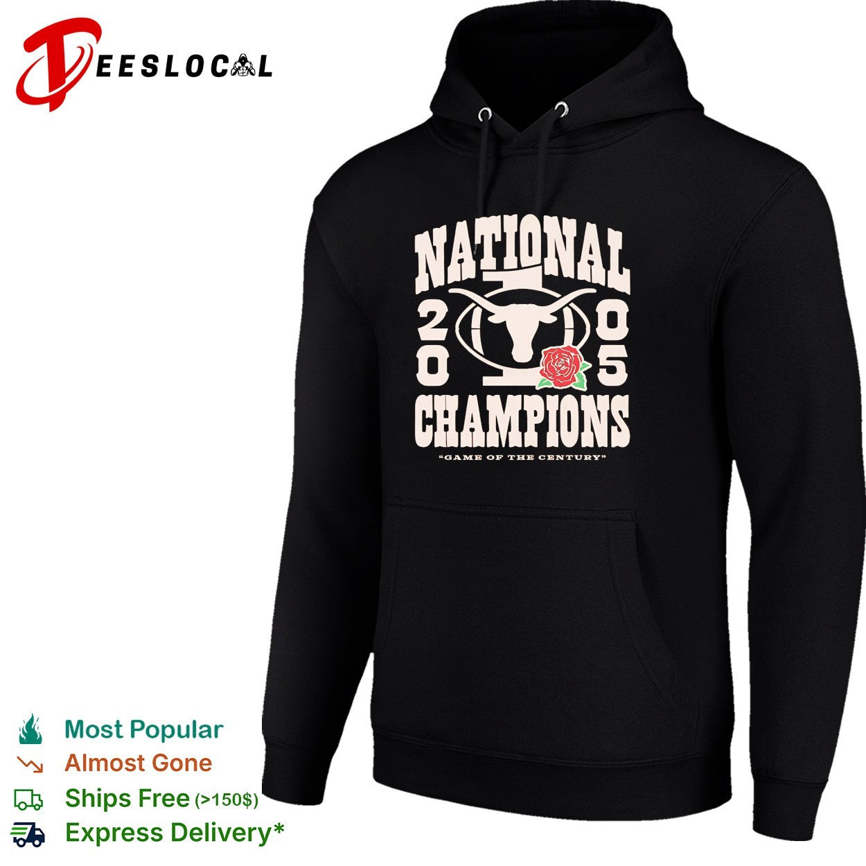 Texas Longhorns 2005 national champions game of the century rose shirt