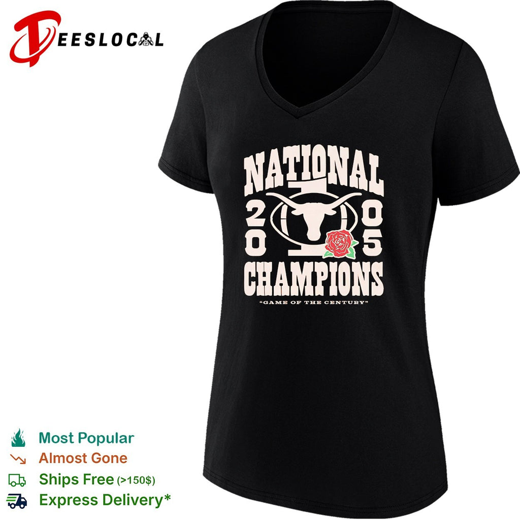 Texas Longhorns 2005 national champions game of the century rose shirt