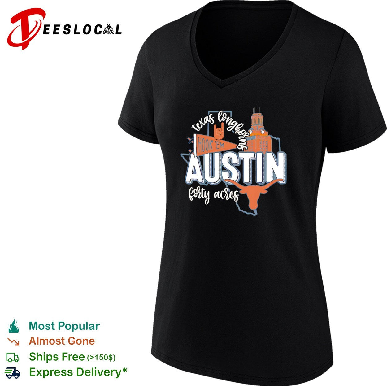 Texas Longhorns Austin Forty Acres Hook ‘Em shirt