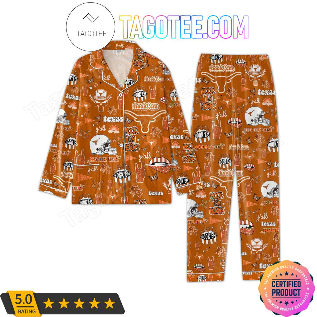 Texas Longhorns Hook ’em Sleepwear Pajama Set