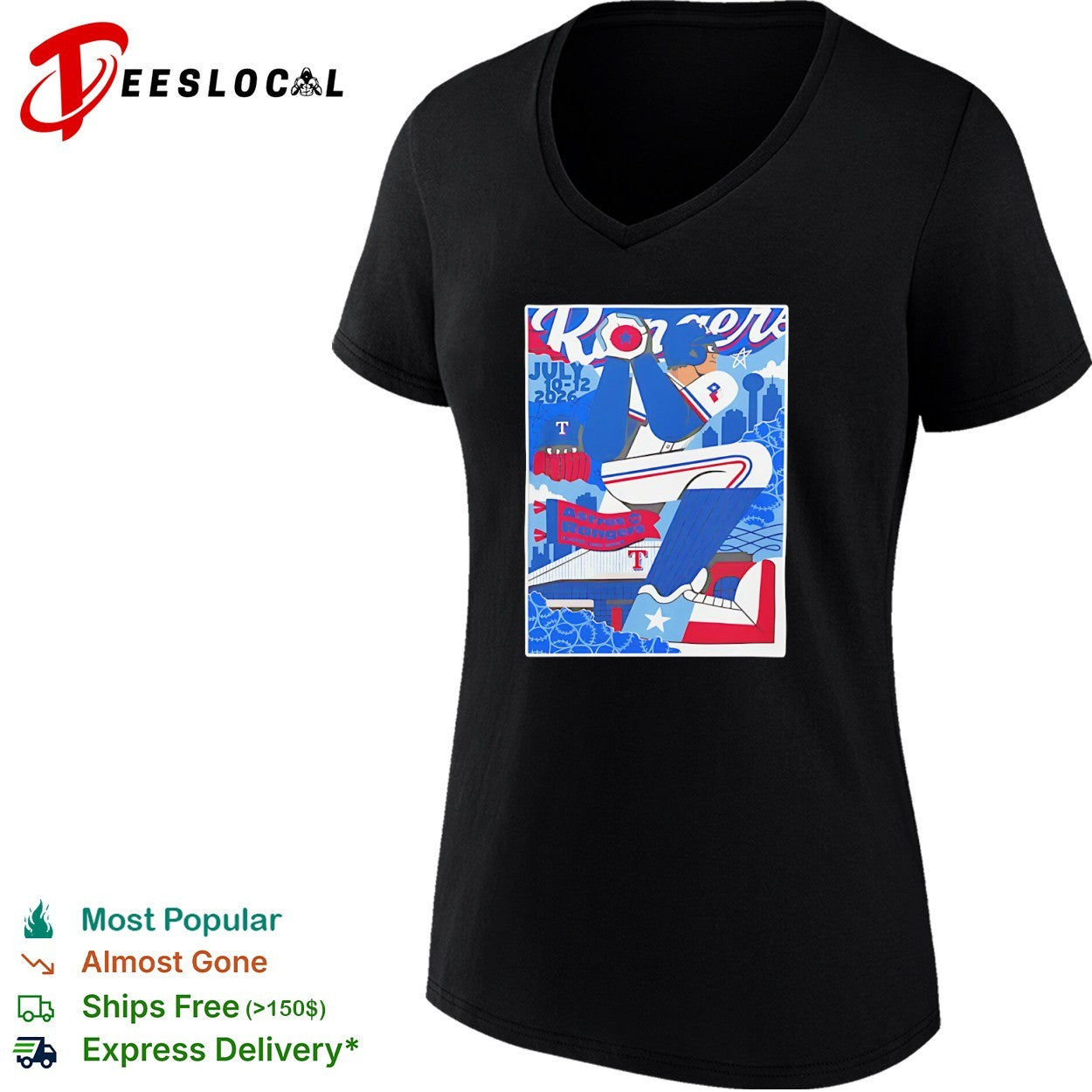 Texas Rangers vs Houston Astros July 10-12 2026 Down the Hall Poster shirt