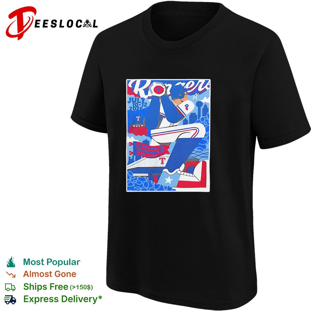 Texas Rangers vs Houston Astros July 10-12 2026 Down the Hall Poster shirt