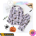 The Addams Family Purple Plaid Pajama Sets Sleepwear