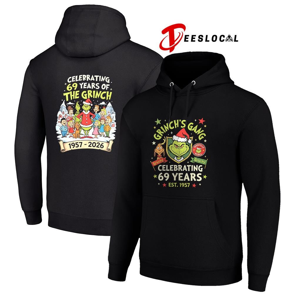 The Grinch’s gang celebrating 69 years cartoon shirt