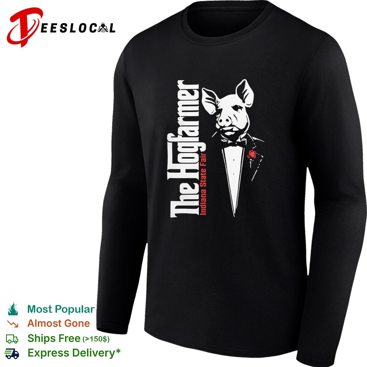 The Hogfarmer Indiana State Fair Pig in Tuxedo shirt