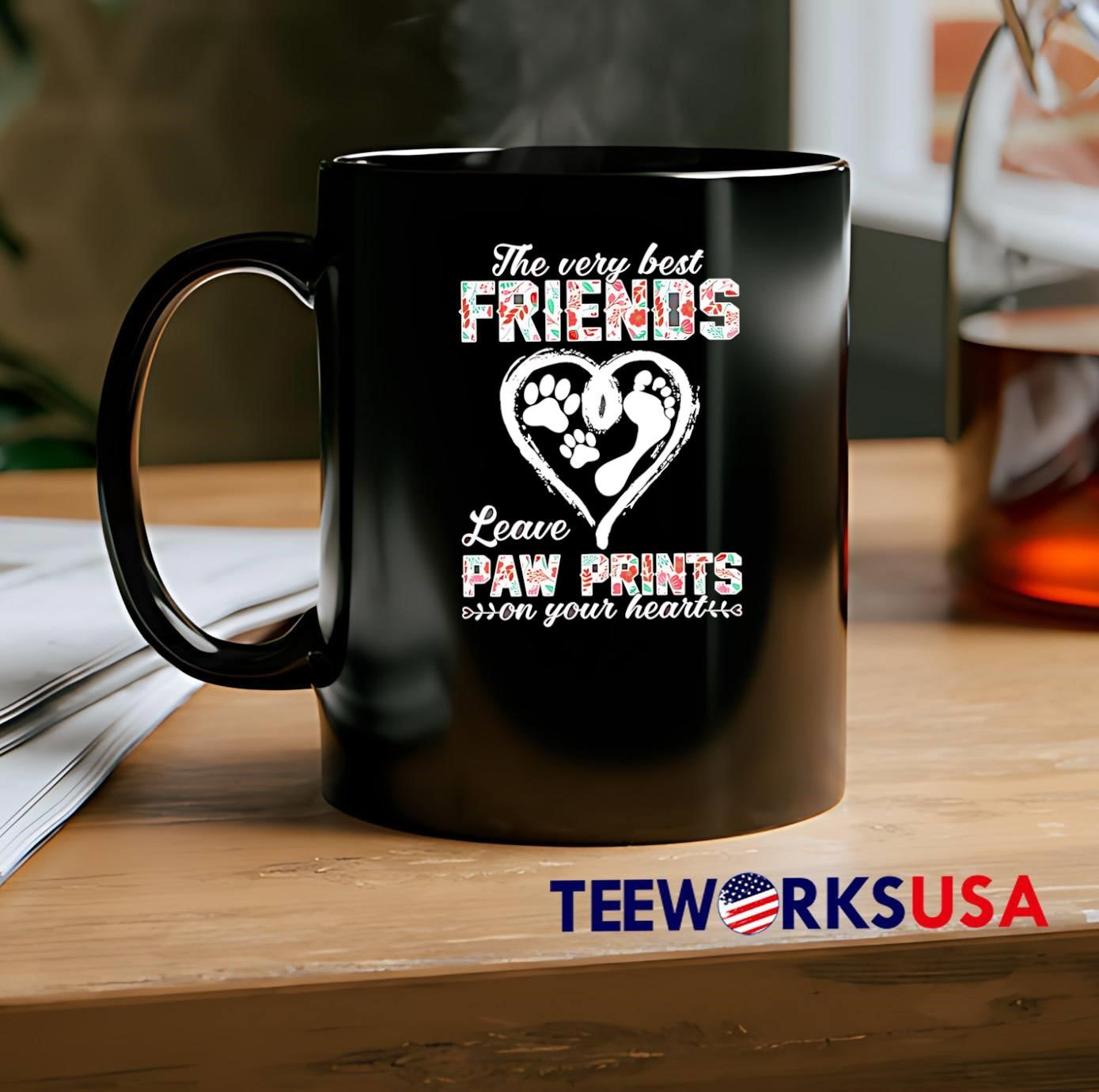 The Very Best Friends Leave Paw Prints on Your Heart Pet Owner T-Shirt