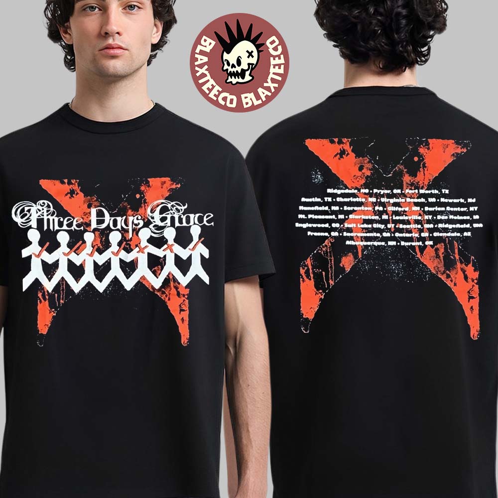 Three Days Grace 2025 Tour Venue Merch Tee Unisex T-shirt, Sweatshirt, Hoodie (1)