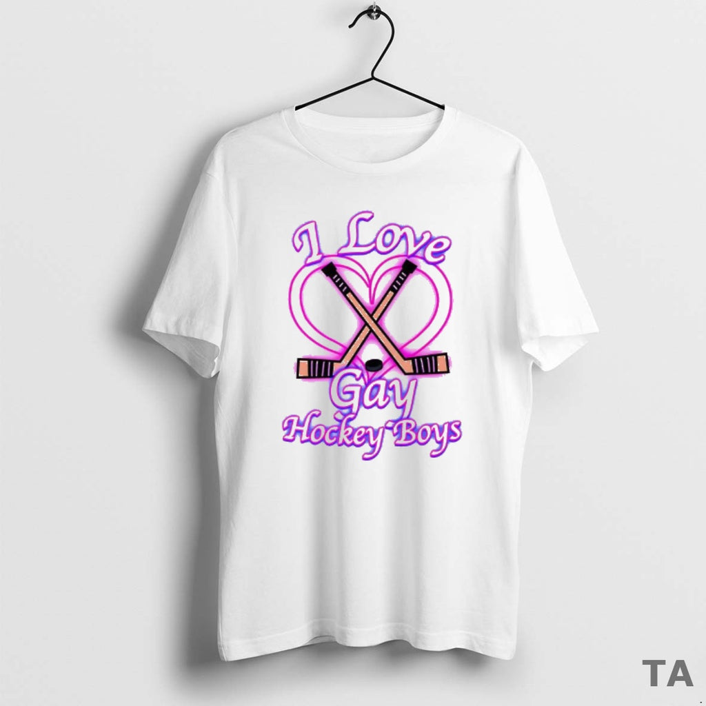 Top I Love Gay Hockey Boys Heated Rivalry Romantic T Shirt Sweater