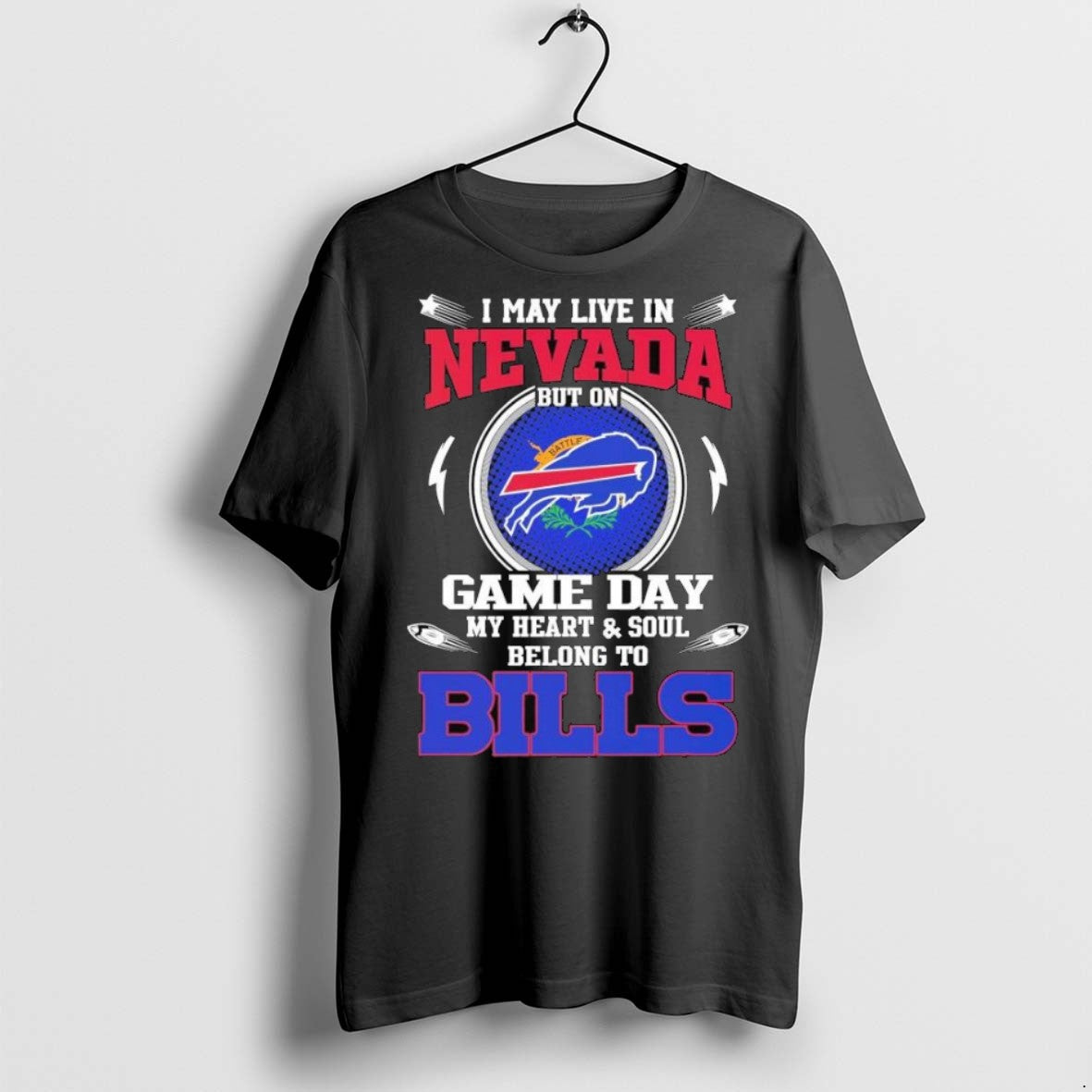 Top Premium I May Live In Nevada But On Game Day My Heart Soul Belong Unisex , , , Long Sleeve Tee