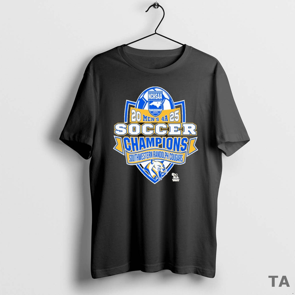 Top Southwest Randolph Cougars Nchsaa Soccer Division Mens 4a Champions T Shirt Sweater