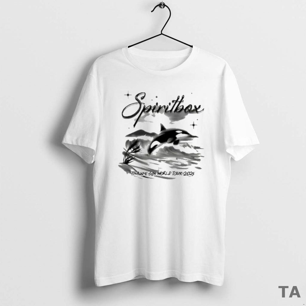 Top Spiritbox Tsunami Sea World Tour 2025 Airbrush Orca T Shirt Sweater