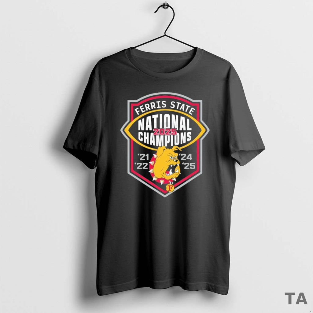 Top Ferris State Athletics National Champions 2021 2025 New Logo T Shirt Sweater