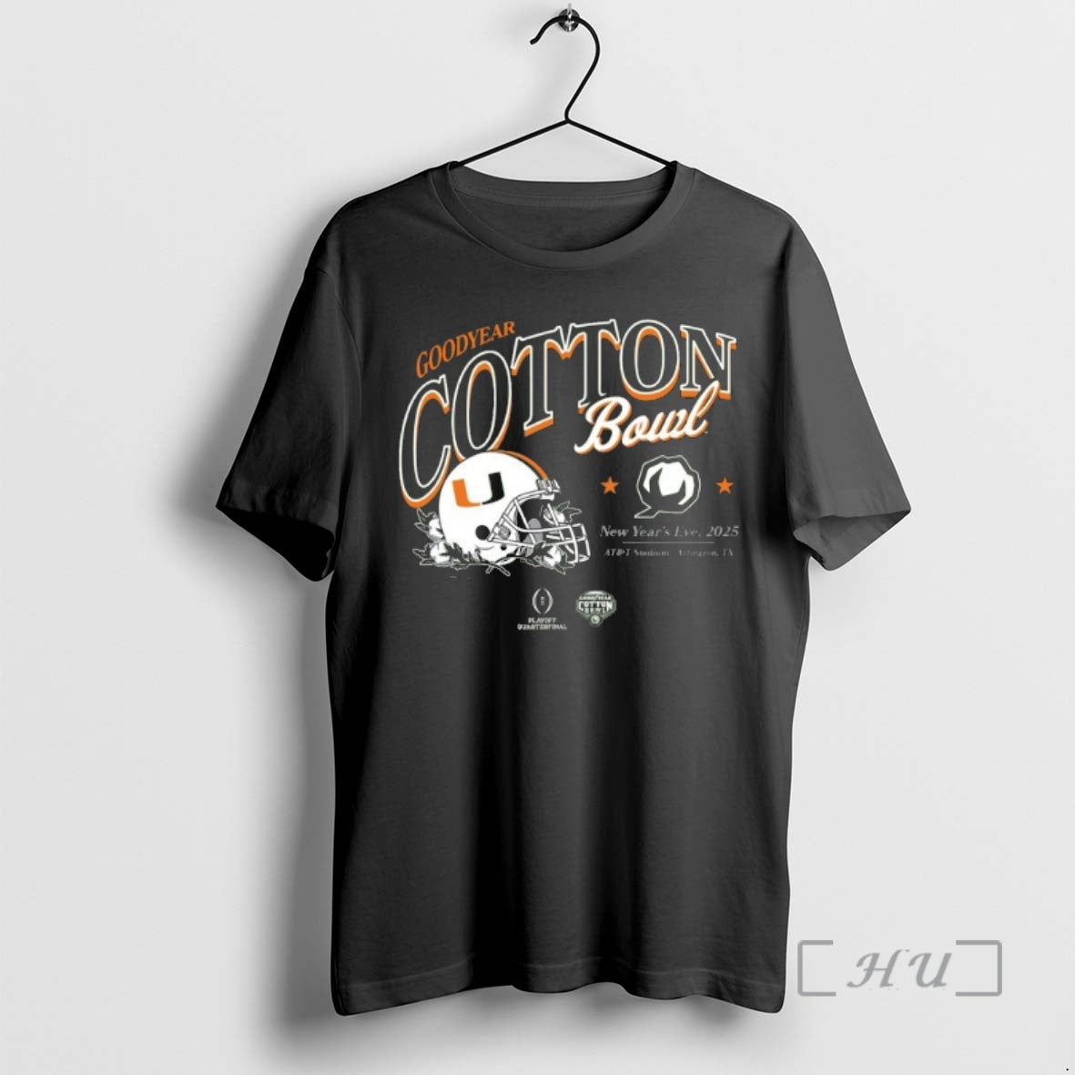 Trending 2025 Cotton Bowl Miami Canes Helmet Bound T-Shirts