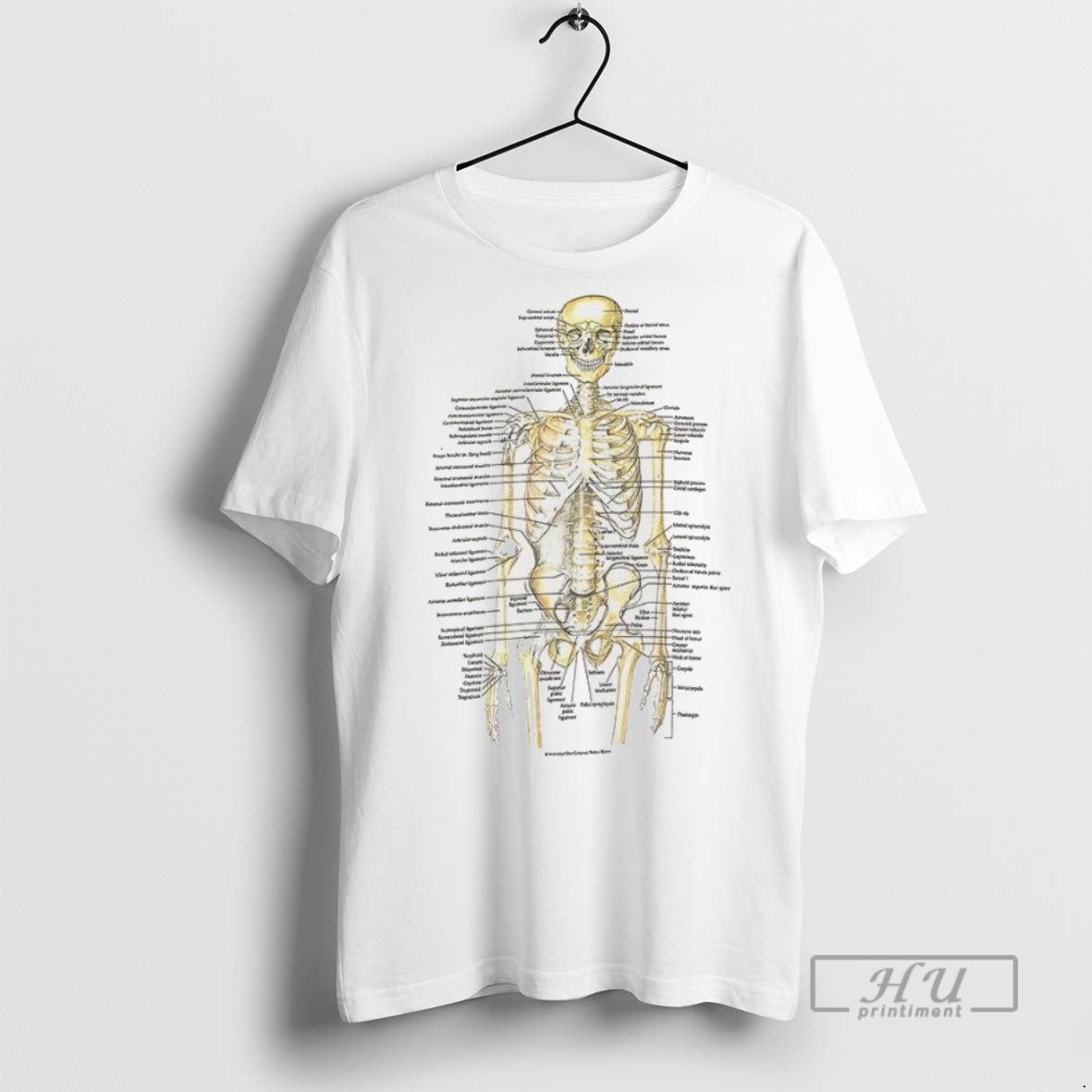 Trending Anatomical Skeleton Chart T Shirt Unisex , , , Long Sleeve Tee