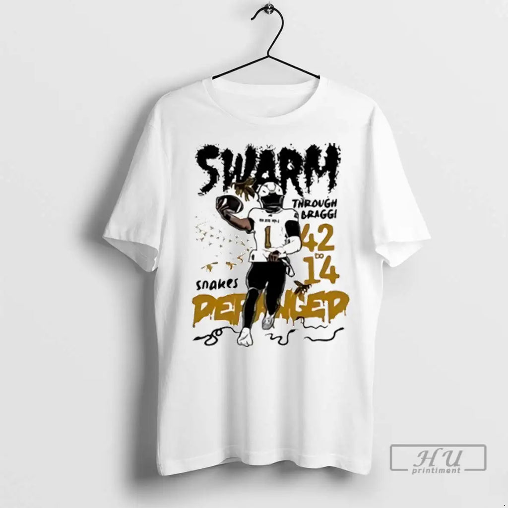 Trending Andrew Body Alabama State Hornets Football Swarm Through Bragg Snakes Peraged T Shirts