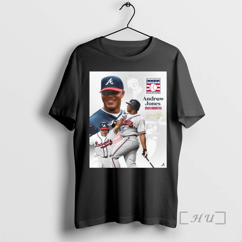 Trending Andruw Jones 2026 Inductee National Baseball Hall Of Fame Signature Premium T Shirts Sweater