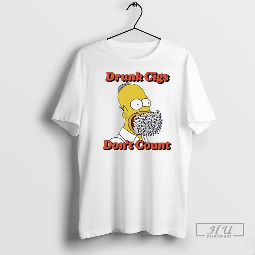 Trending Bart Drunk Cigs Dont Count T Shirts