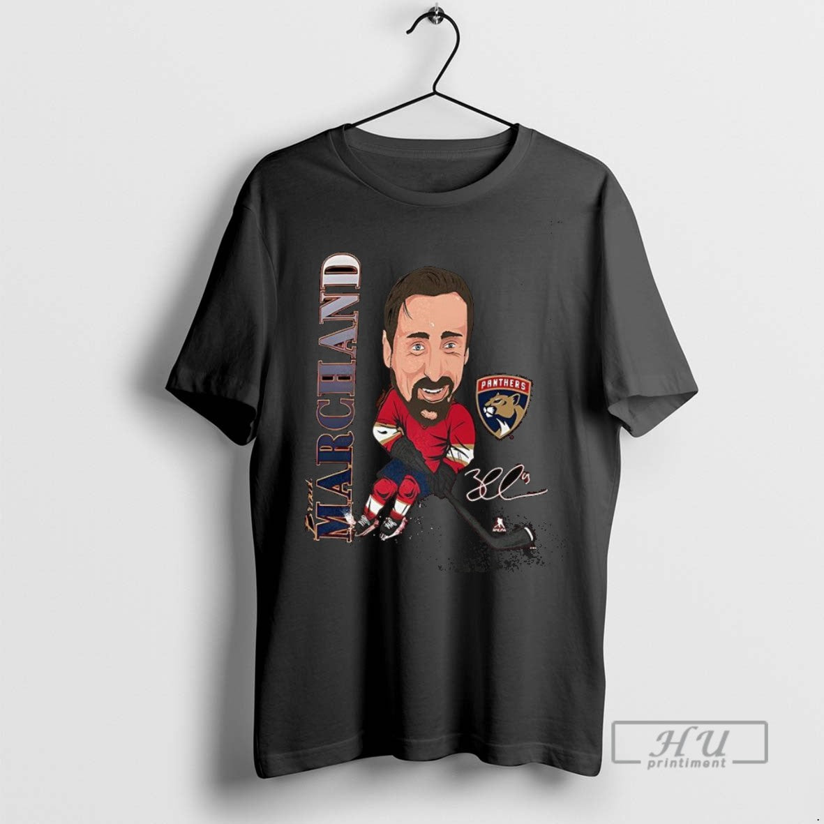 Trending Brad Marchand Florida Panthers Hockey Caricature Player Signature T Shirt Unisex , , , Long Sleeve Tee