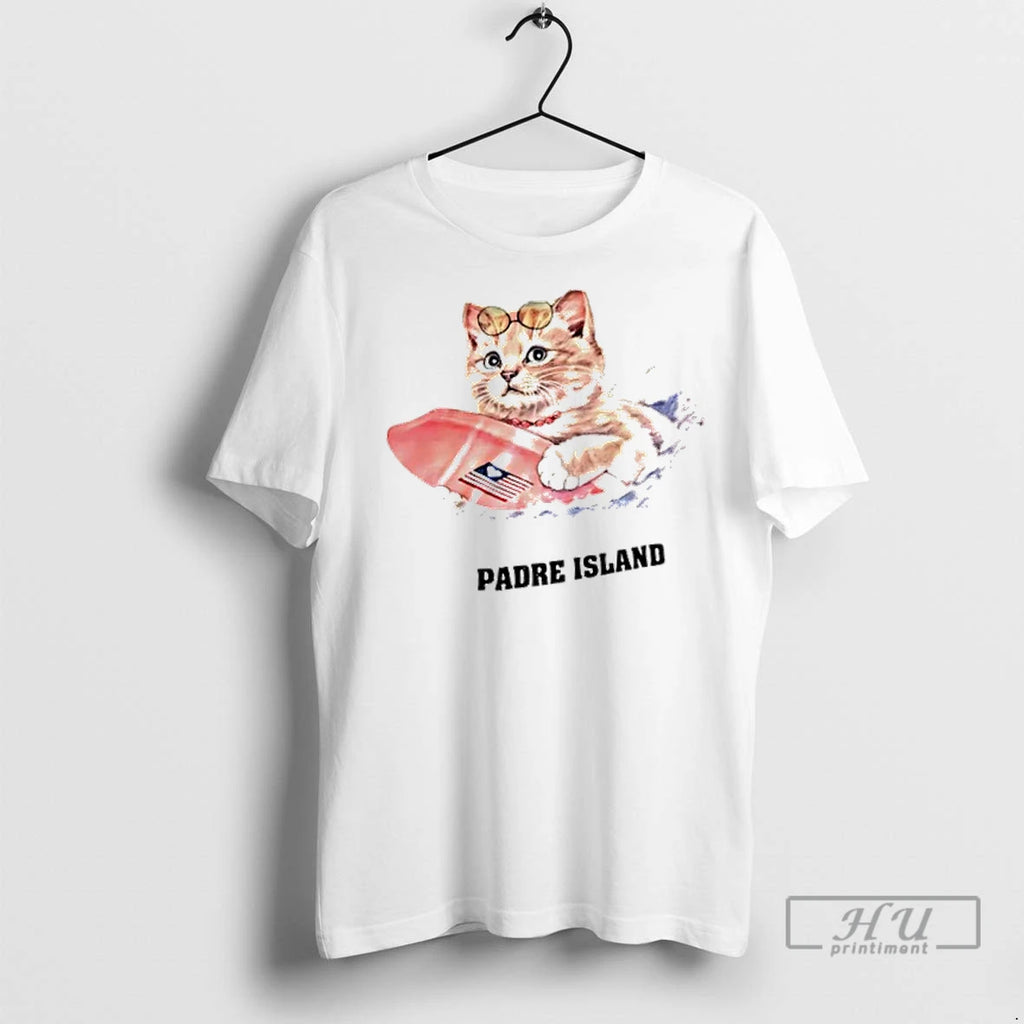 Trending Cat Surfing Padre Island T Shirts