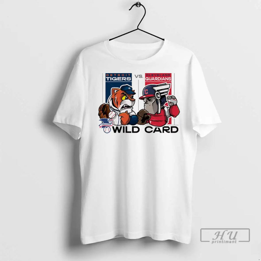 Trending Detroit Tigers Vs Cleveland Guardians 2025 Mlb American League Wild Card Mascots Graphic
