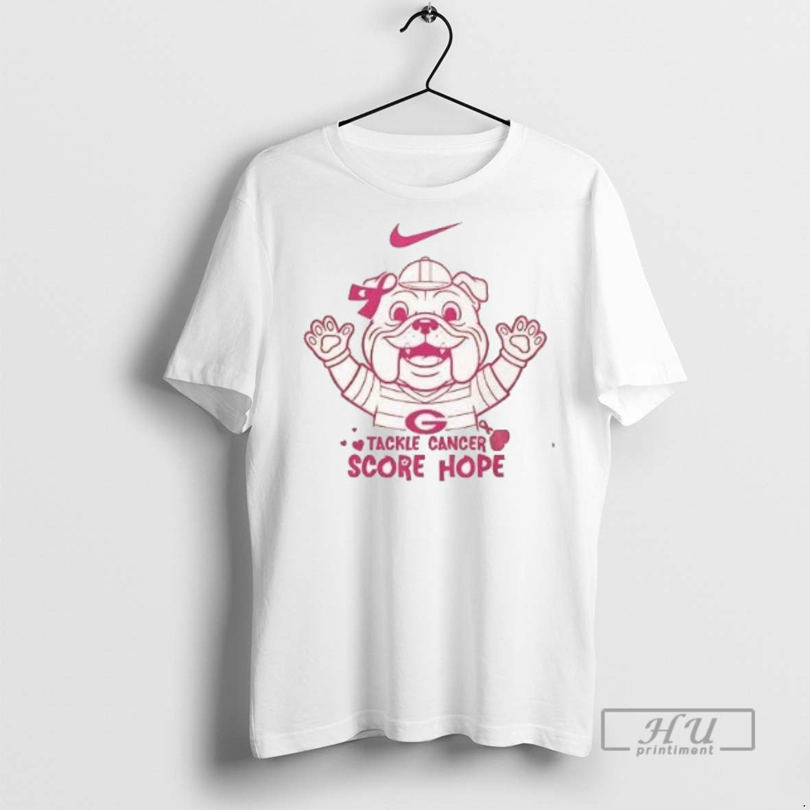 Trending Georgia Bulldogs Tackle Cancer Score Hope 2 Sided T Shirt Unisex , , , Long Sleeve Tee
