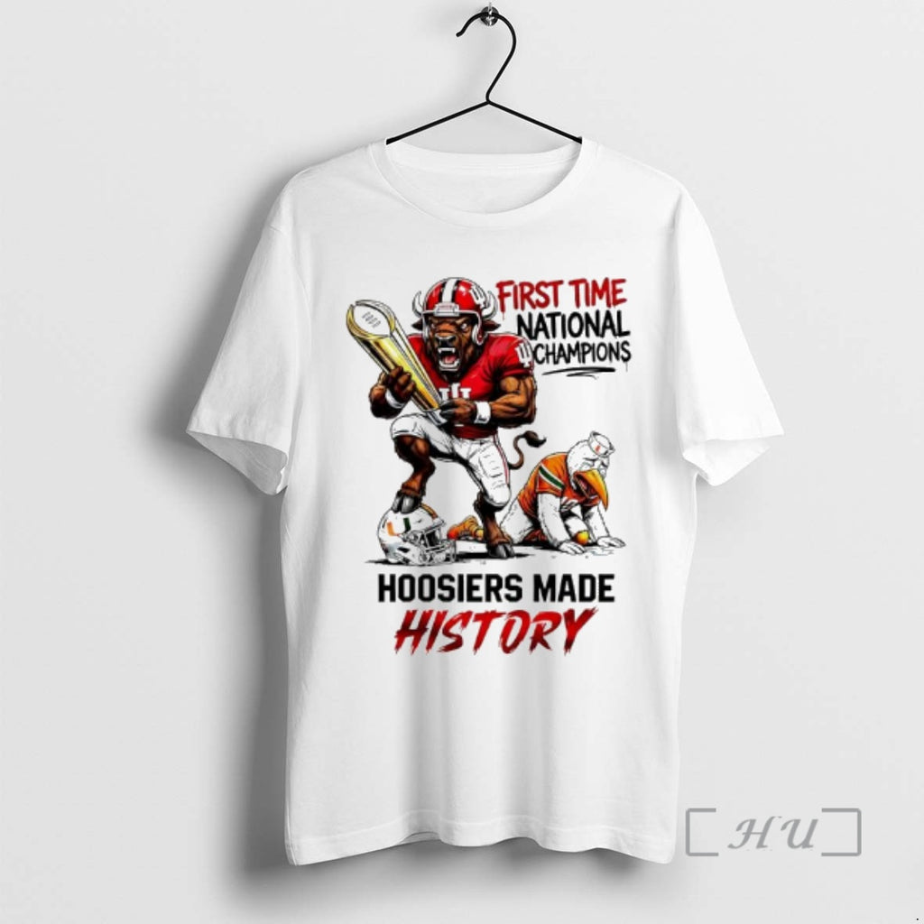 Trending Hoosiers Made History First Time National Chapions Mascots Ibis Bison Premium T Shirts Sweater