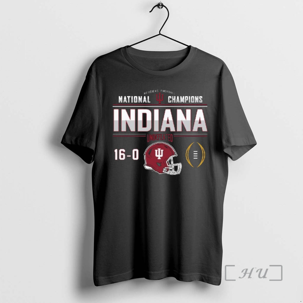 Trending Indiana Football National Champions Undefeated 16 0 Two Sided Schedule Premium T Shirts Sweater