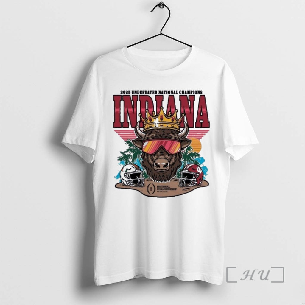 Trending Indiana University Hoosiers Football 2025 Undefeated National Champions Bison Crown Premium T Shirts Sweater